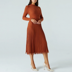 Womens Fashion Pleats Dress