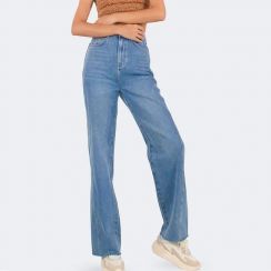 Fashion Casual Womens Cotton Wide Leg Jeans